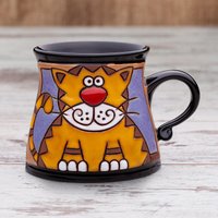 Löwentasse, Tiertasse, Kaffeetasse, Kindertasse, Lustige Handgemachte Keramiktasse, Teetasse, Handgemalte Tasse, Teetasse von PotteryPapas