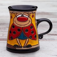 Marienkäfer Kaffeebecher, Tierbecher, Keramikbecher Handgemacht, Kinderbecher, Tierebecher, Tonbecher, Handgemacht von PotteryPapas