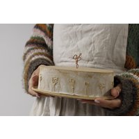 Rustikale Butterdose Mit Deckel, Kupferdraht, Matte Butterdose, Handgemachte Deckel von PotteryProps