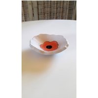 Keramik Seifenschale Handgefertigt Grau Ringhalter Mohn Taschentablett Schwammhalter von PotterybyColette
