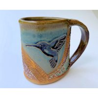 Handgemachte Kolibri-Keramik-Tasse Artisan-steinzeug-Kaffeetasse von PotterybyHelene