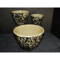 Drei Bennington Splatter Batter Bowls von PotteryglassII