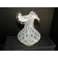 Fenton Lavendel Crest Rüschen Top Vase von PotteryglassII