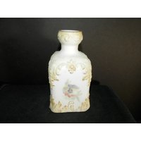 Vintage Mt. Washington Glas Handbemalte Flasche von PotteryglassII