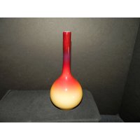 Wheeling West Virginia Peachblow Stick Vase von PotteryglassII