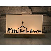 Moderne Krippe Aus Acrylglas Weihnachten von Pottholz