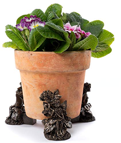 Potty Feet Flower Fairies Brombeer-Feen-Figuren Pflanztopffüße – Pflanzgefäßstütze – handgefertigte dekorative Ornamente – 3 Stück von Potty Feet