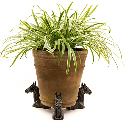 Potty Feet Pferdefiguren Blumentopffüße – Pflanzgefäßstütze – handgefertigte dekorative Ornamente – 3 Stück von Potty Feet