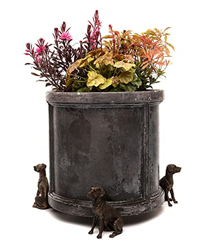 Potty feet Dekorative Blumentopffüße, Deutsche Dogge, bronzefarben, 3 Stück von Potty feet