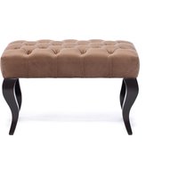 Hellbrauner Samt Chesterfield Ottoman Pouf von PoufOn