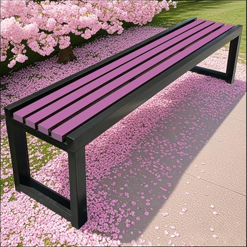 Pounjsd Gartenbänke Wetterfest 120cm/47.25in | holzbank Outdoor 3 Sitzer | holzbank Garten | Balkon sitzbank für Balkon Terrasse Garten Ohne Rückenlehne Oder Armlehnen von Pounjsd
