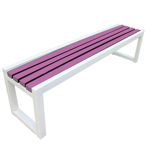 Pounjsd Gartenbänke Wetterfest 120cm/47.25in | holzbank Outdoor 3 Sitzer | holzbank Garten | Balkon sitzbank für Balkon Terrasse Garten Ohne Rückenlehne Oder Armlehnen von Pounjsd