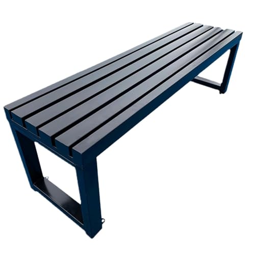 Pounjsd Gartenbank Mit Metallbeinen 150×40×45cm, holzbänke, sitzbank Garten wetterfest, Massivholzbank 3-Sitzer Parkbank für draußen, für Garten Veranda Hof Außenterrassenbank von Pounjsd
