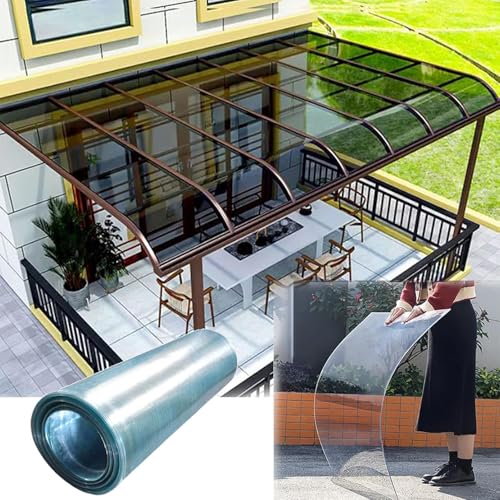 Pounjsd Polycarbonat Platten Klare Gewächshausplatte, 1mm polycarbonatplatten, Transparent Wasserdicht Dachpaneele, Uv-Beständig Ersatzplatten, Für Dächer,Carports,Vordächer,Wintergärten(0.4×17m) Pounjsd Polycarbonat Platten Klare Gewächshausplatte, 1mm polycarbonatplatten, Transparent Wasserdicht Dachpaneele, Uv-Beständig Ersatzplatten, Für Dächer,Carports,Vordächer,Wintergärten(0.4×17m) von Pounjsd