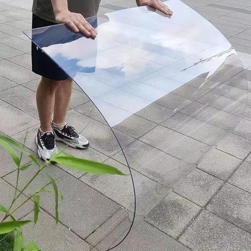 Pounjsd Transparente Polycarbonat Dachplatten, Polycarbonatplatten Klare Kunststoff-Dachplatte, 1mm PC Endurance Board, überdachungsplatten, Wintergarten-Paneele, UV-beständig, für Garten Carports Pounjsd Transparente Polycarbonat Dachplatten, Polycarbonatplatten Klare Kunststoff-Dachplatte, 1mm PC Endurance Board, überdachungsplatten, Wintergarten-Paneele, UV-beständig, für Garten Carports von Pounjsd