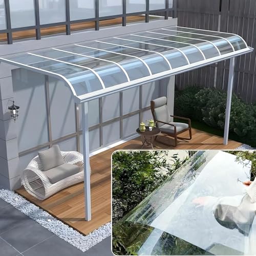 Pounjsd Transparente Polycarbonat Dachplatten, Polycarbonatplatten Klare Kunststoff-Dachplatte, 1mm PC Endurance Board, überdachungsplatten, Wintergarten-Paneele, UV-beständig, für Garten Carports Pounjsd Transparente Polycarbonat Dachplatten, Polycarbonatplatten Klare Kunststoff-Dachplatte, 1mm PC Endurance Board, überdachungsplatten, Wintergarten-Paneele, UV-beständig, für Garten Carports von Pounjsd