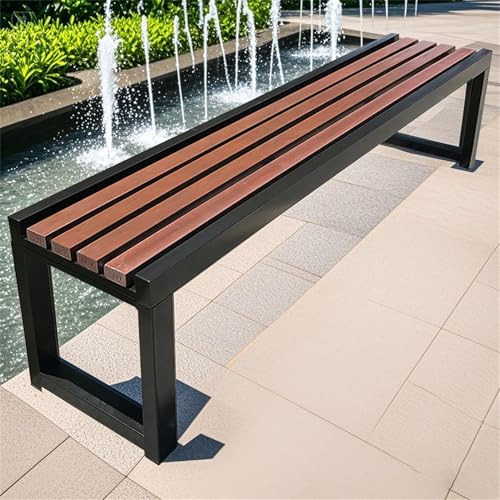 Pounjsd gartenbank Holz wetterfest, holzbank Garten, modern Bank, Parkbank in Mehreren Farben, blumenbank,balkonmöbel Kleiner Balkon Für Veranda Terrasse Und Hof Ohne Lehne Sitzbank 80×40×45cm von Pounjsd