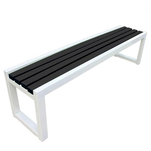 Pounjsd gartenbank Holz wetterfest, holzbank Garten, modern Bank, Parkbank in Mehreren Farben, blumenbank,balkonmöbel Kleiner Balkon Für Veranda Terrasse Und Hof Ohne Lehne Sitzbank 80×40×45cm von Pounjsd