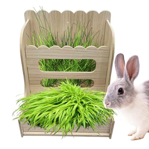 Heu Spender | Kaninchen Heu Futter Spender Rack | Futterhalter Gegen Verschwendung Für Stall Gehege von Poupangke