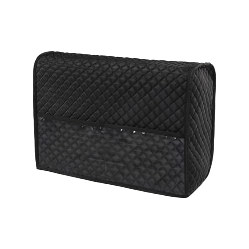 Poupangke Nähmaschinenabdeckung mit Taschen, faltbar, Staubschutz, kompatibel mit den meisten Standard-Nähmaschinen, Schwarz, Polyester Poupangke Nähmaschinenabdeckung mit Taschen, faltbar, Staubschutz, kompatibel mit den meisten Standard-Nähmaschinen, Schwarz, Polyester von Poupangke