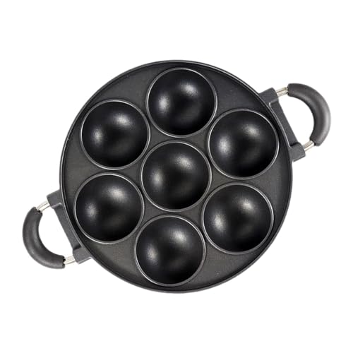 Poupangke Gusseisen-Kuchenform, Muffins und Scones Kuchenform mit 7-Form-Design, Backform für Kekse, Muffins, Maisbrot und Scones Poupangke Gusseisen-Kuchenform, Muffins und Scones Kuchenform mit 7-Form-Design, Backform für Kekse, Muffins, Maisbrot und Scones von Poupangke