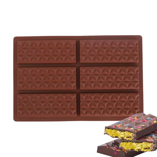 Schokoladenform aus Silikon - Wiederverwendbare Silikonform für gefüllte Schokolade - 6-Fach Anfängerfreundliches Backwerkzeug Mit Einfacher Entformung Für Brownies Fondant Trüffel Karamell Schokoladenform aus Silikon - Wiederverwendbare Silikonform für gefüllte Schokolade - 6-Fach Anfängerfreundliches Backwerkzeug Mit Einfacher Entformung Für Brownies Fondant Trüffel Karamell von Poupangke