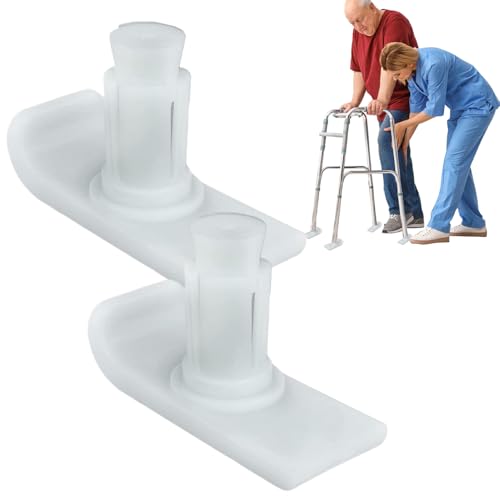 Walker Ski Gleiter,Gehgestell-Fußpolster | Rutschhemmende Rollator-Gleiter 2er-Set Für Fliesen, Teppich Und Beton von Poupangke