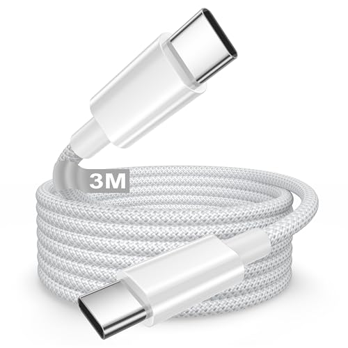USB C auf USB C Kabel 100W, 3M Lang iPhone 15 16 Ladekabel USB C auf USBC Schnellladekabel UsB C Ladekabel Nylon Typ C auf Typ C Ladekabel for iPhone 16/16 Pro/15/15 Pro Max/15 16 Plus, Macbook, iPad USB C auf USB C Kabel 100W, 3M Lang iPhone 15 16 Ladekabel USB C auf USBC Schnellladekabel UsB C Ladekabel Nylon Typ C auf Typ C Ladekabel for iPhone 16/16 Pro/15/15 Pro Max/15 16 Plus, Macbook, iPad von Poutek