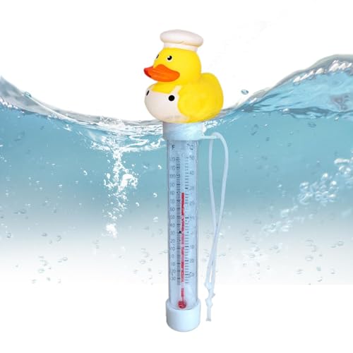 Badewasser-Thermograph, schwimmende Bade-Thermograph – Cartoon-Ente mit schwimmendem Wasser-Thermograph | Leicht ablesbares Wasser-Thermograph – schnelle Messung für Pool und Wasserpark Badewasser-Thermograph, schwimmende Bade-Thermograph – Cartoon-Ente mit schwimmendem Wasser-Thermograph | Leicht ablesbares Wasser-Thermograph – schnelle Messung für Pool und Wasserpark von Povanjer