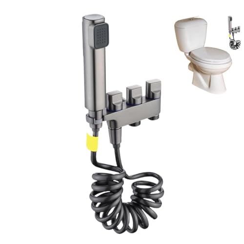 Bidet-Sprühgerät für Hand-WC, Stoffwindel-Sprühgerät, Bidet-Befestigung für Toilettenarmatur, Edelstahl, tragbar, verstellbarer Wasserdruck, Sprühflasche Bidet-Sprühgerät für Hand-WC, Stoffwindel-Sprühgerät, Bidet-Befestigung für Toilettenarmatur, Edelstahl, tragbar, verstellbarer Wasserdruck, Sprühflasche von Povanjer