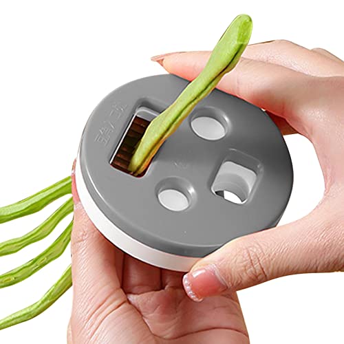 Povanjer Bohnenschneider | Edelstahlklingen-Bohnenschneider mit Vier Fetzen - Tragbare Küchenhelfer Snow Bean Green Bean Cutter Long Bean Shredder Tool von Povanjer