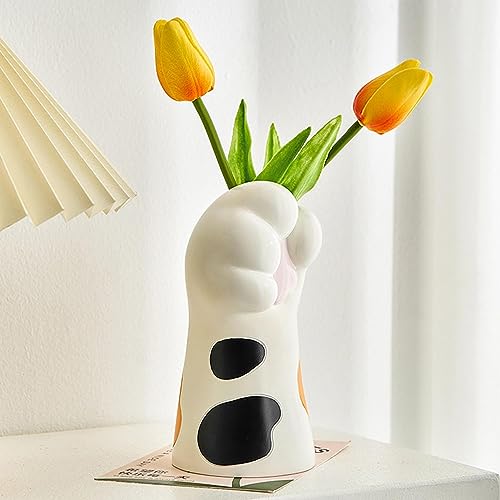 Cat Claw Vase Home Decor Zubehör, Niedliche Katzenkrallen Vas, Große Blumentopf Katzen Krallen Design, Schlafzimmer Dekorationen Harz Handwerk Pfote Vasen Für Blumen, Esstisch Mittelstücke von Povanjer