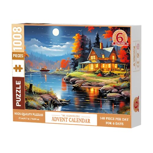 Countdown-Kalender-Puzzle für, Adventskalender 2024, Weihnachtspuzzle - 6 Tage Weihnachts-Countdown-Kalender, Puzzles Adventskalender Mats für Weihnachten Countdown-Kalender-Puzzle für, Adventskalender 2024, Weihnachtspuzzle - 6 Tage Weihnachts-Countdown-Kalender, Puzzles Adventskalender Mats für Weihnachten von Povanjer