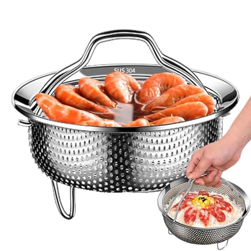 Dampfkorb zum Kochen, Dampfkorb aus Metall, Dampfkorb für Reis-Waschmaschine für Topf - Pfannensieb, Gemüsetablett, Dampfkorb zum Garen von Gemüsebällchen bis max Dampfkorb zum Kochen, Dampfkorb aus Metall, Dampfkorb für Reis-Waschmaschine für Topf - Pfannensieb, Gemüsetablett, Dampfkorb zum Garen von Gemüsebällchen bis max von Povanjer
