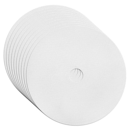 Dörrautomatenmatte aus Silikon, Dörrautomaten-Tabletts aus Silikon, runde Silikondampfmatte, 10 Stück, wiederverwendbar für Dörrgerät – spülmaschinenfeste Mesh-Blatt Dörrautomatenmatte aus Silikon, Dörrautomaten-Tabletts aus Silikon, runde Silikondampfmatte, 10 Stück, wiederverwendbar für Dörrgerät – spülmaschinenfeste Mesh-Blatt von Povanjer