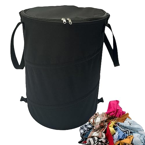Faltbarer Laubeimer für den Außenbereich - Camping Garten Mülleimer - Gartensack Faltbar mit Reißverschluss Gartenabfallsack 37L für Rasen Camping Garten von Povanjer