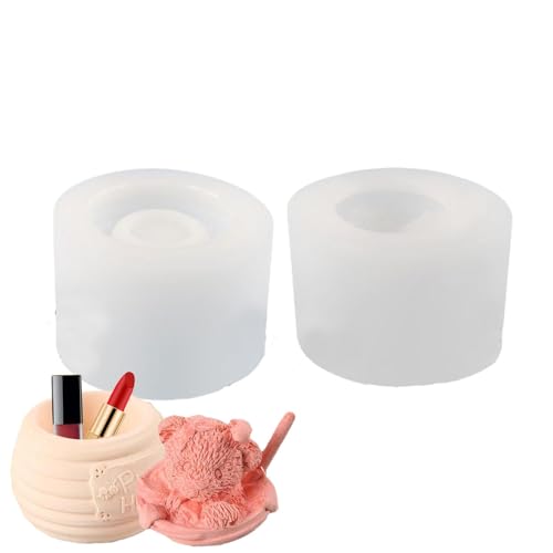 Formen für Honigtöpfe aus Silikon, Harzform für Honigtöpfe, Form und Deckel für Aufbewahrungsbox für Bären, Set aus Honigbärtöpfen mit Deckel von von Povanjer