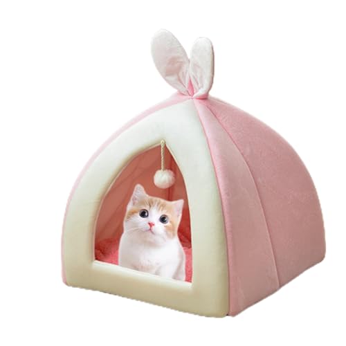 Katzenbett, Hundebett | Katzennest mit Hasenohren – Katzennest mit Bommel, Katzenhöhle für Katzen, Hauskatze, bequem, Schlafbett in Form eines Hasenohrs Katzenbett, Hundebett | Katzennest mit Hasenohren – Katzennest mit Bommel, Katzenhöhle für Katzen, Hauskatze, bequem, Schlafbett in Form eines Hasenohrs von Povanjer