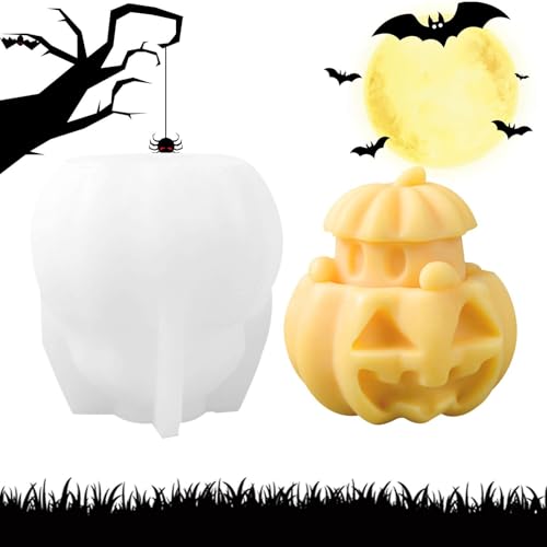 Silikonformen, Halloween-Kürbisform | Halloween Silikonform - Geisterkürbis Kuchendekorationsformen für Schokoladenpudding Silikonformen, Halloween-Kürbisform | Halloween Silikonform - Geisterkürbis Kuchendekorationsformen für Schokoladenpudding von Povanjer