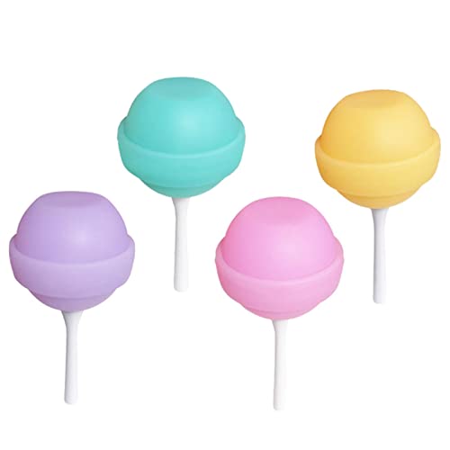 -Silikonformen, Sicle-Form – DIY Lolli-Form Eisform mit bunten Stäbchen zum Beißen von Eiscreme-Formen, Babynahrung Aufbewahrungsbehälter von Povanjer