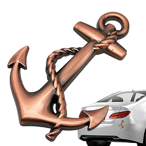 Povanjer Anker-Abzeichen Anker-Aufkleber, Türaufkleber Mit Seitlichem Metalllogo Und Logo Auf Der Rückseite | Car Boats Body Dekoratives Tragbares Und Kompaktes Selbstklebendes Auto von Povanjer