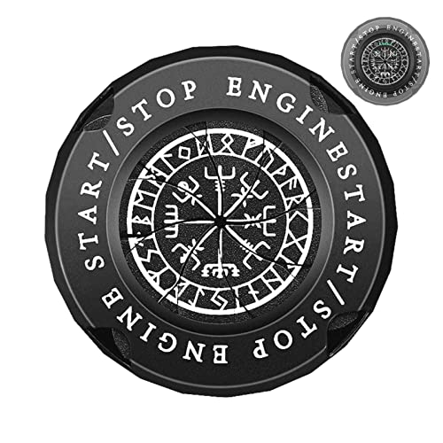 Povanjer Drücken Sie die Startknopfabdeckung, Spin Engine Start-Stopp-Knopfabdeckung, Schützende Auto-Startknopf-Abdeckung, Auto-Motor-Startknopf-Abdeckung, Auto-Innendekoration von Povanjer