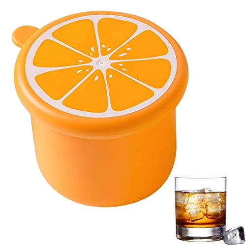 Povanjer Eiskugelmaschine,Runde Antihaft-Eiswürfelform mit Deckel - Runder Eiswürfelform-Kreis-Eiswürfel, der Zylinder-EIS-gekühlten Cocktail-Soda-Kaffee herstellt von Povanjer