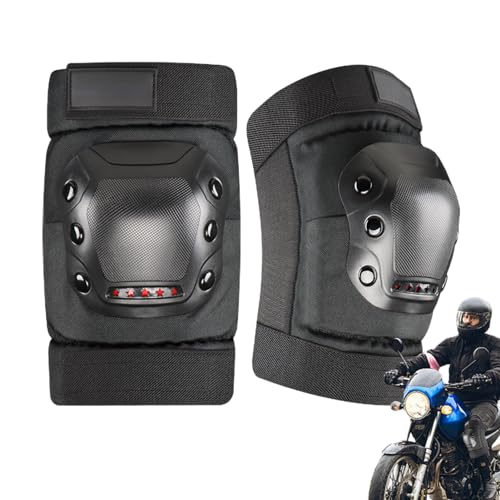 Fahrrad-Knieschützer für Erwachsene – Knieschoner für Erwachsene, weich gefütterte Knieschützer für Motorrad, Motorsport für Offroad-Fahrräder, Skaten, Motocross, Mountainbike, Fahrrad von Povanjer