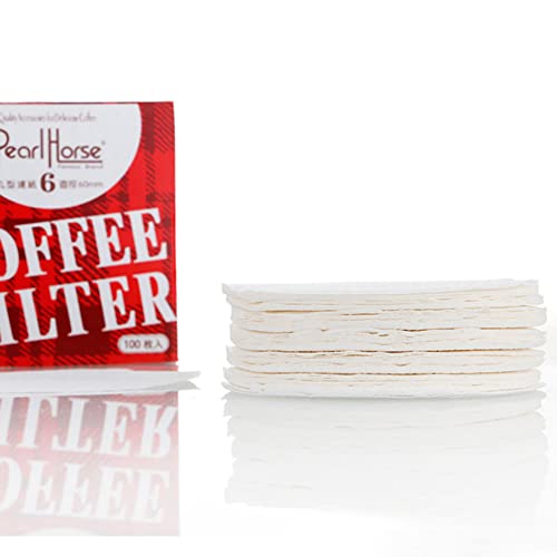 Povanjer Kaffeefilter | Pill Shape Ersatz-Mokka-Filterpapier - 100 Stück Kaffeefilter, kompatibel mit 60 mm Siebträgern/Körben, Espressomaschinen von Povanjer