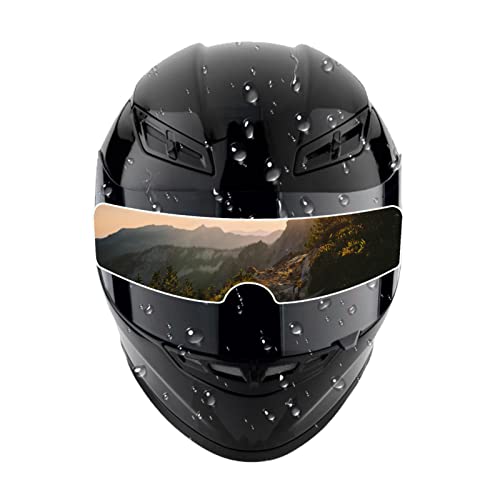Povanjer Motorrad Antibeschlag | Wasserdichter Helm Anti Fog Film Nanofilm | Motorrad-Visierfolie Anti-Fog-Folie Anti-Regen-Patch-Folie Schutz für sicheres Fahren von Povanjer