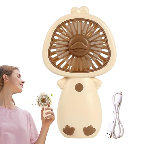 Povanjer Persönlicher Ventilator, tragbar, wiederaufladbar, USB-Kühlventilator, kleiner Handventilator im Comic-Design mit 3 Geschwindigkeitsstufen, klein Povanjer Persönlicher Ventilator, tragbar, wiederaufladbar, USB-Kühlventilator, kleiner Handventilator im Comic-Design mit 3 Geschwindigkeitsstufen, klein von Povanjer