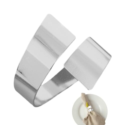 Povanjer Serviettenringe aus Metall - Serviettenringe aus Metall mit Schnalle,Serviettenhalter, Serviettenknöpfe, Tischdekoration für Hochzeit, Abendessen von Povanjer