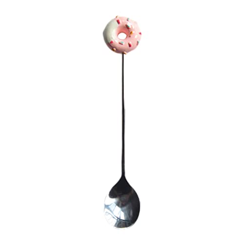 Povanjer Süße Gabel Löffel - Robuster Kleiner Kaffeelöffel,Tragbare Splitter-Dessert-Kinderlöffel, Obstgabel, Dessert-Kuchengabel für Obstkuchen, Joghurt von Povanjer