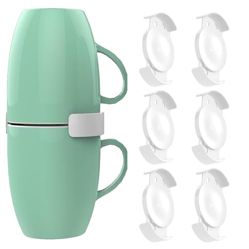 Tassenstapel, Tassenstapler – Küchen-Tassen-Organizer, Haushalts-Küchenhelfer, Organizer für Küchenschrank, 6 Stück Tassenstapel, Tassenstapler – Küchen-Tassen-Organizer, Haushalts-Küchenhelfer, Organizer für Küchenschrank, 6 Stück von Povanjer